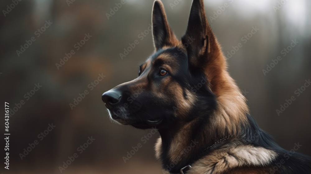 German Shepherd Search Dog, Generative AI