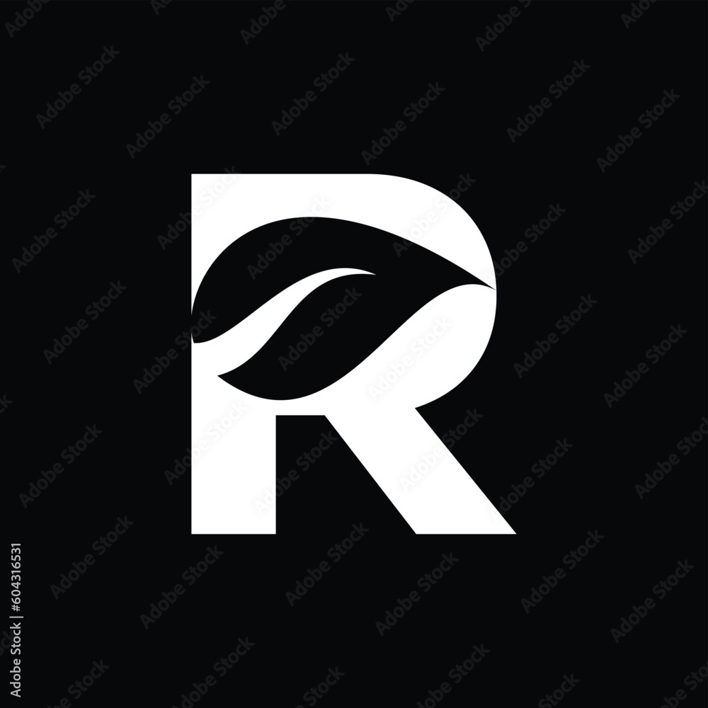 Fototapeta premium R letter logo design template elements. R letter vector logo.