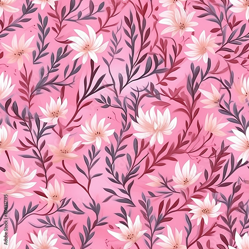 Tile with pink flowers