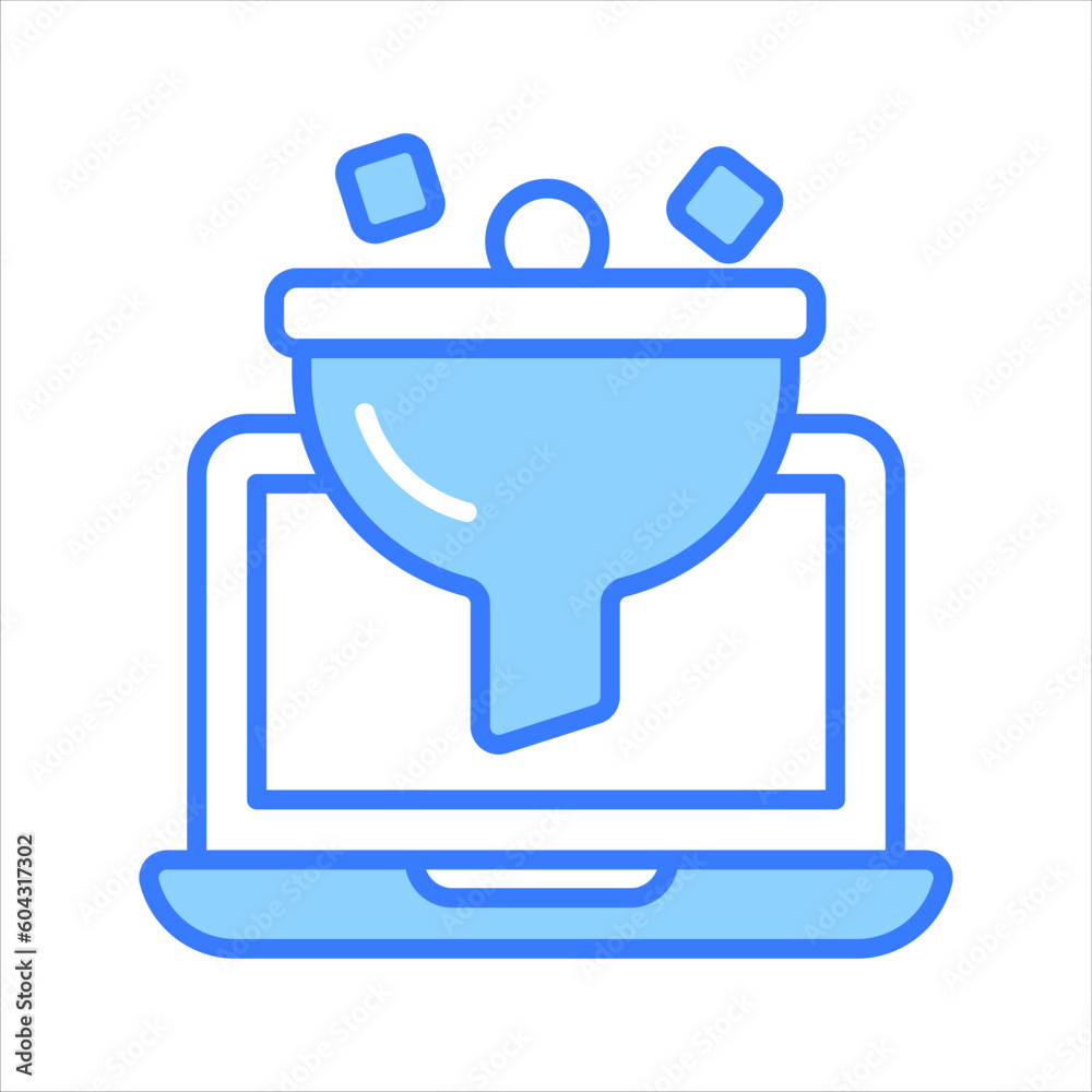 Data filtration vector design in trendy style, easy to use icon Data filtration vector design in trendy style, easy to use icon