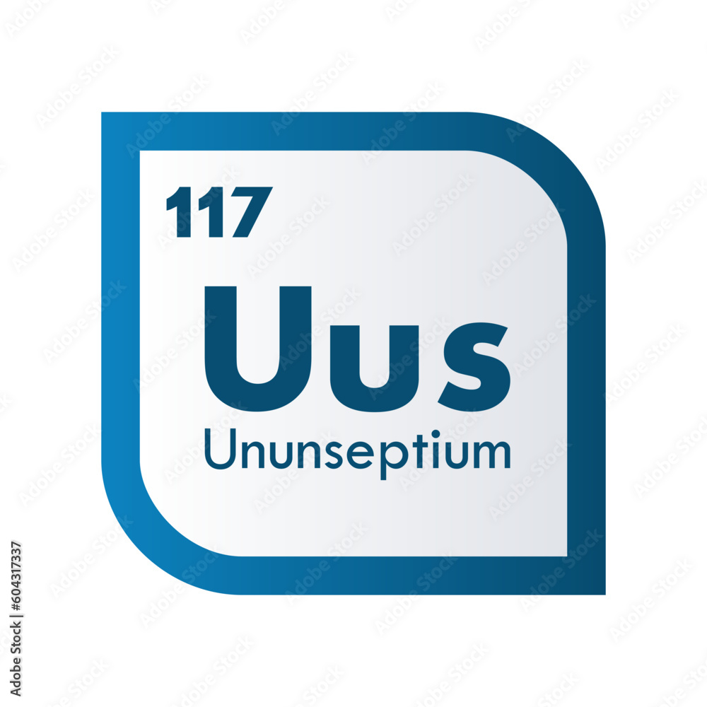 Ununseptium icon set. vector template illustration for web design Ununseptium icon set. vector template illustration for web design