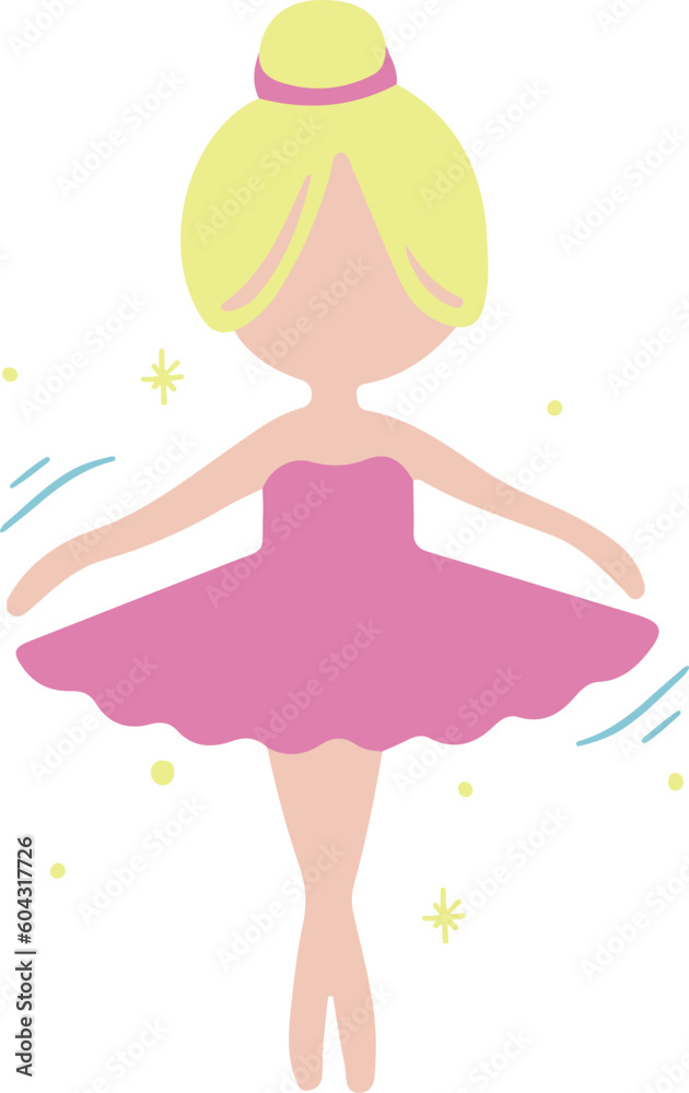 Cute little ballerina in a tutu. Vector illustration. Cute little ballerina in a tutu. Vector illustration.