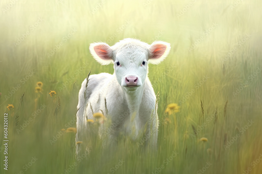 sheep on a meadow, AI Generative sheep on a meadow, AI Generative