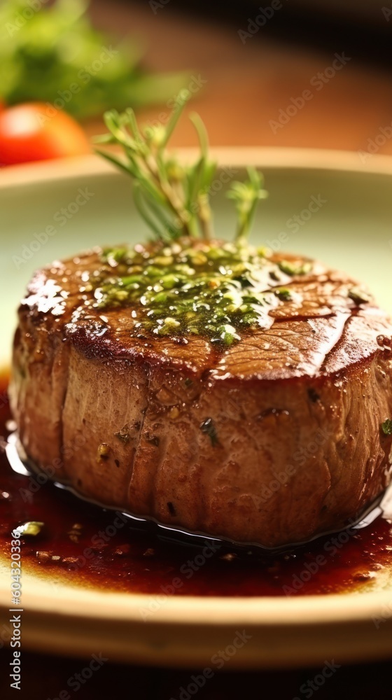 Beef steak is grille. Generative AI Beef steak is grille. Generative AI