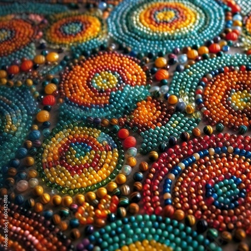 Pattern made of beads 