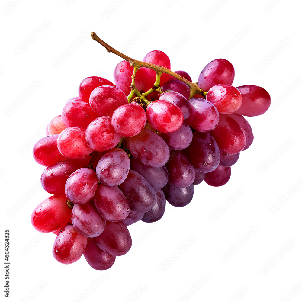 Fototapeta premium bunch of red grapes created with Generative AI