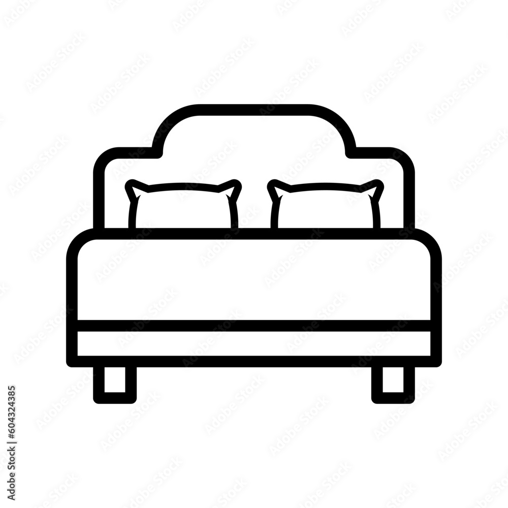 Bed icon vector on trendy design Bed icon vector on trendy design