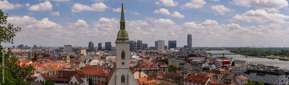 View of the center of Bratislava, the capital of Slovakia