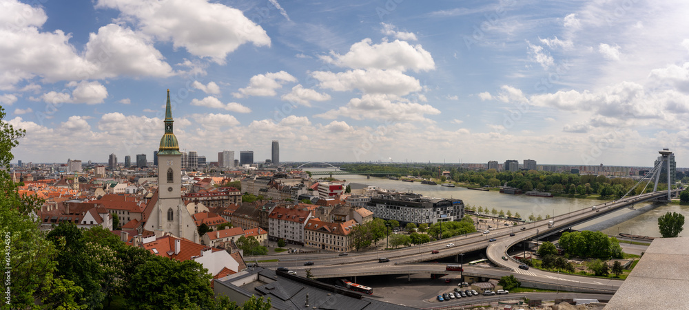 View of the center of Bratislava, the capital of Slovakia