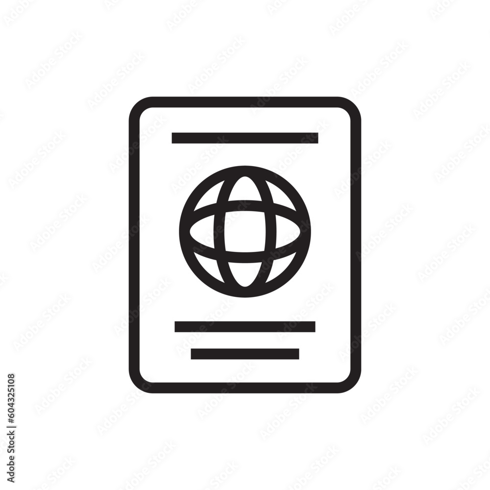 passport icon vector design illustration passport icon vector design illustration