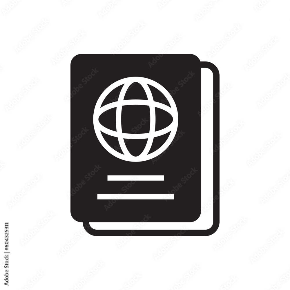 passport icon vector design illustration passport icon vector design illustration