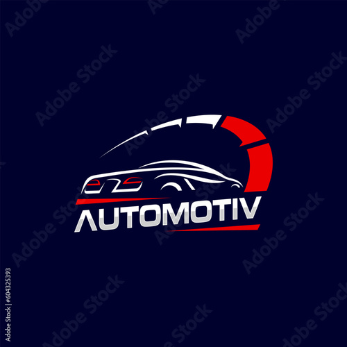 Car Garage Premium Concept Logo Design. metallic automotive logo premium Vector, service and repair shop logo badge