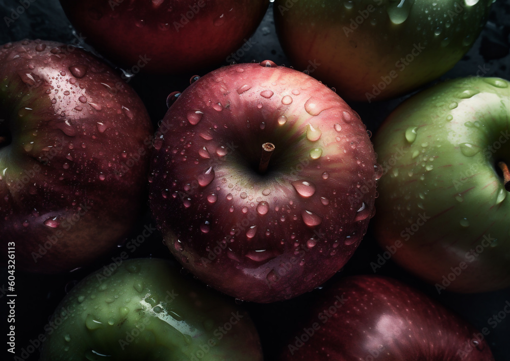 Obraz premium closeup fresh apples
