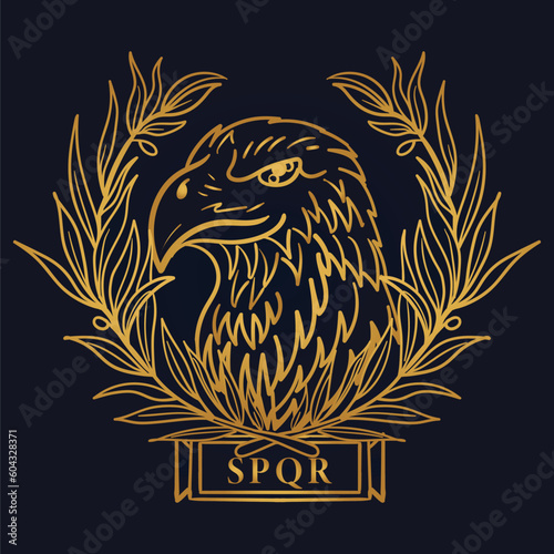 Roman Eagle with the inscription SPQR	
