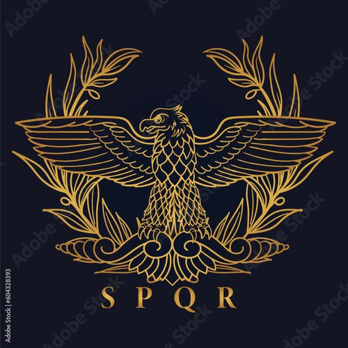Roman Eagle with the inscription SPQR	