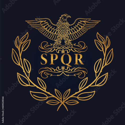 Roman Eagle with the inscription SPQR	
