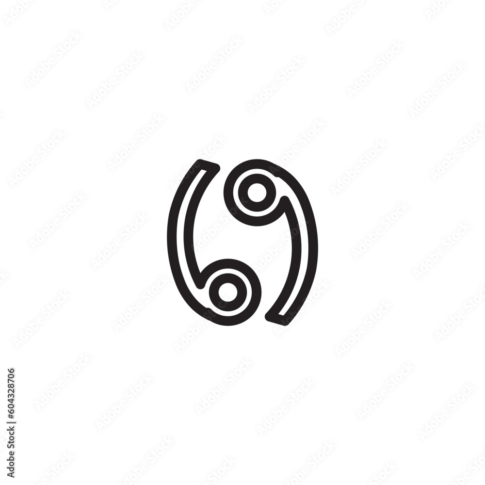 Astro Sign Cancer Outline Icon