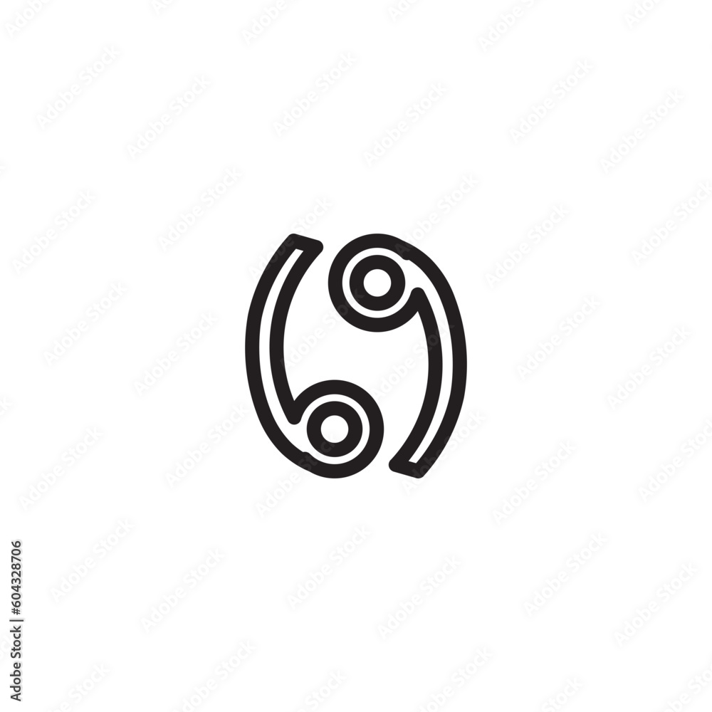 Astro Sign Cancer Outline Icon Astro Sign Cancer Outline Icon