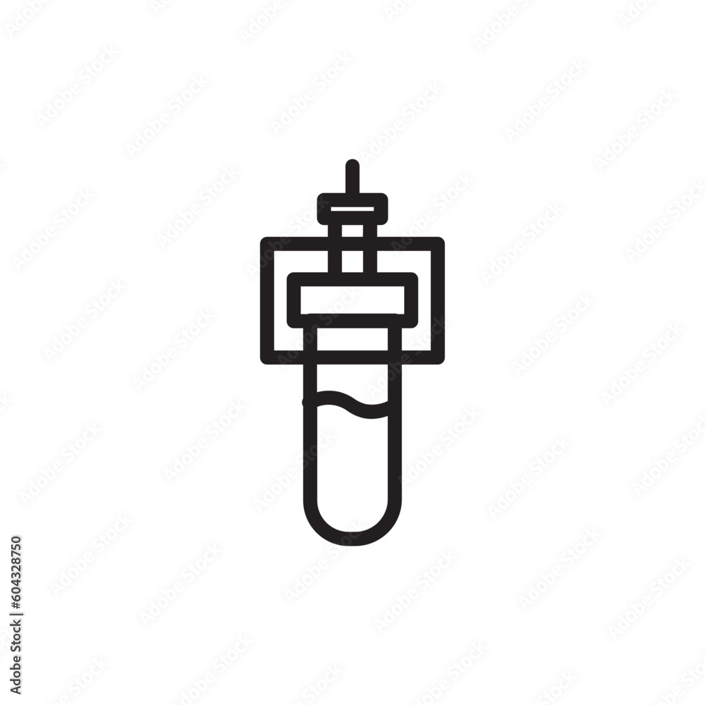 Blood Test Tube Outline Icon Blood Test Tube Outline Icon