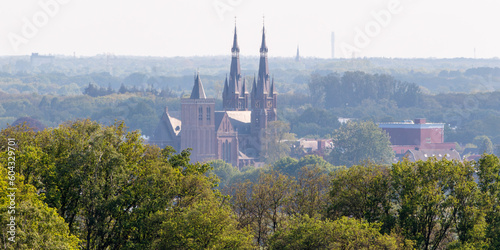 the village of Mook from the Mookerheide in Limburg, the Netherlands