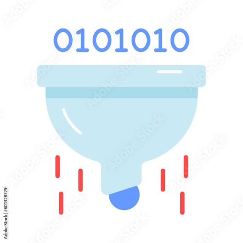 Data filtering vector design in trendy style, concept icon of data extraction