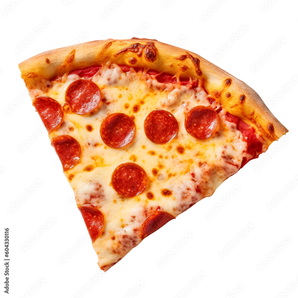 pizza isolated on white created with Generative AI pizza isolated on white created with Generative AI