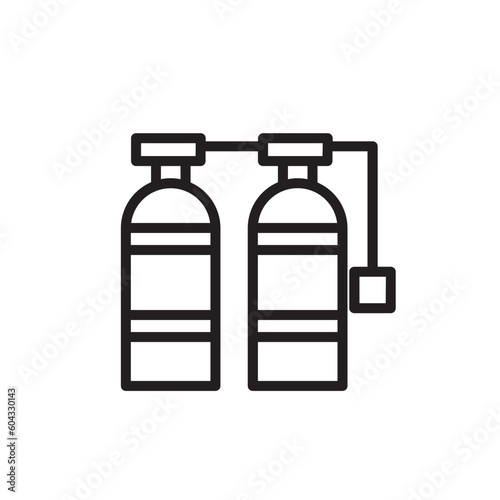 Diving Tank Travel Outline Icon