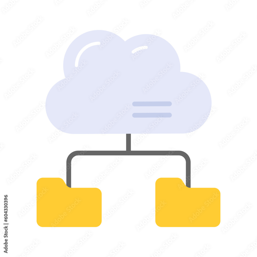 Carefully crafted vector of cloud folder in modern style, easy to us icon Carefully crafted vector of cloud folder in modern style, easy to us icon