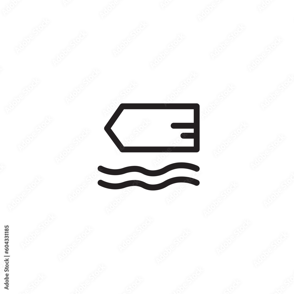 Beach Holiday Sea Outline Icon