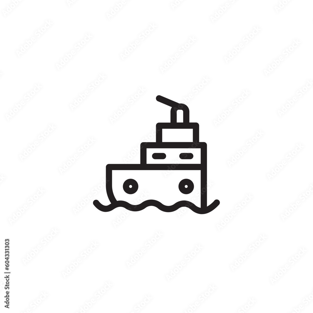 Cruise Sea Ship Outline Icon Cruise Sea Ship Outline Icon