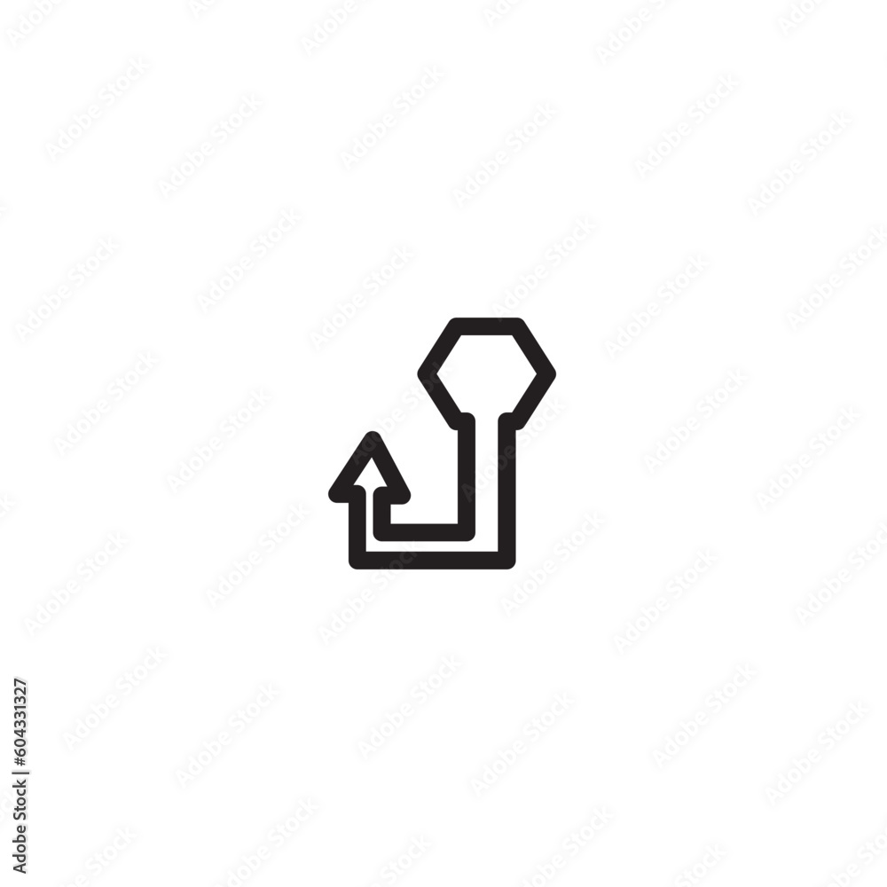 Fototapeta premium Hook Ocean Sea Outline Icon