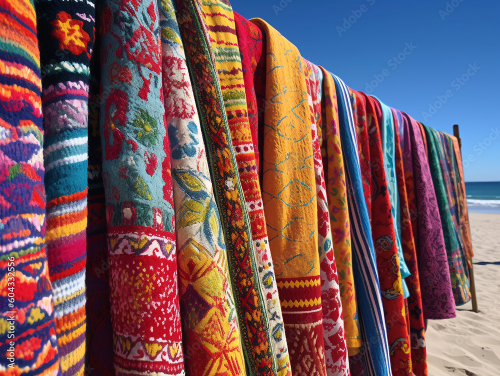 Sunny Serenity: A Coastal Clothesline Scene (Generative AI) Sunny Serenity: A Coastal Clothesline Scene (Generative AI)