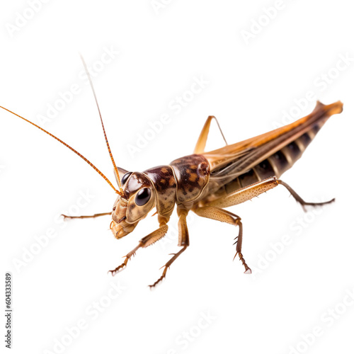 Cricket insect isolated on transparent background, Generative ai 