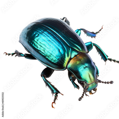 Scarab Beetle insect isolated on transparent background, Generative ai 