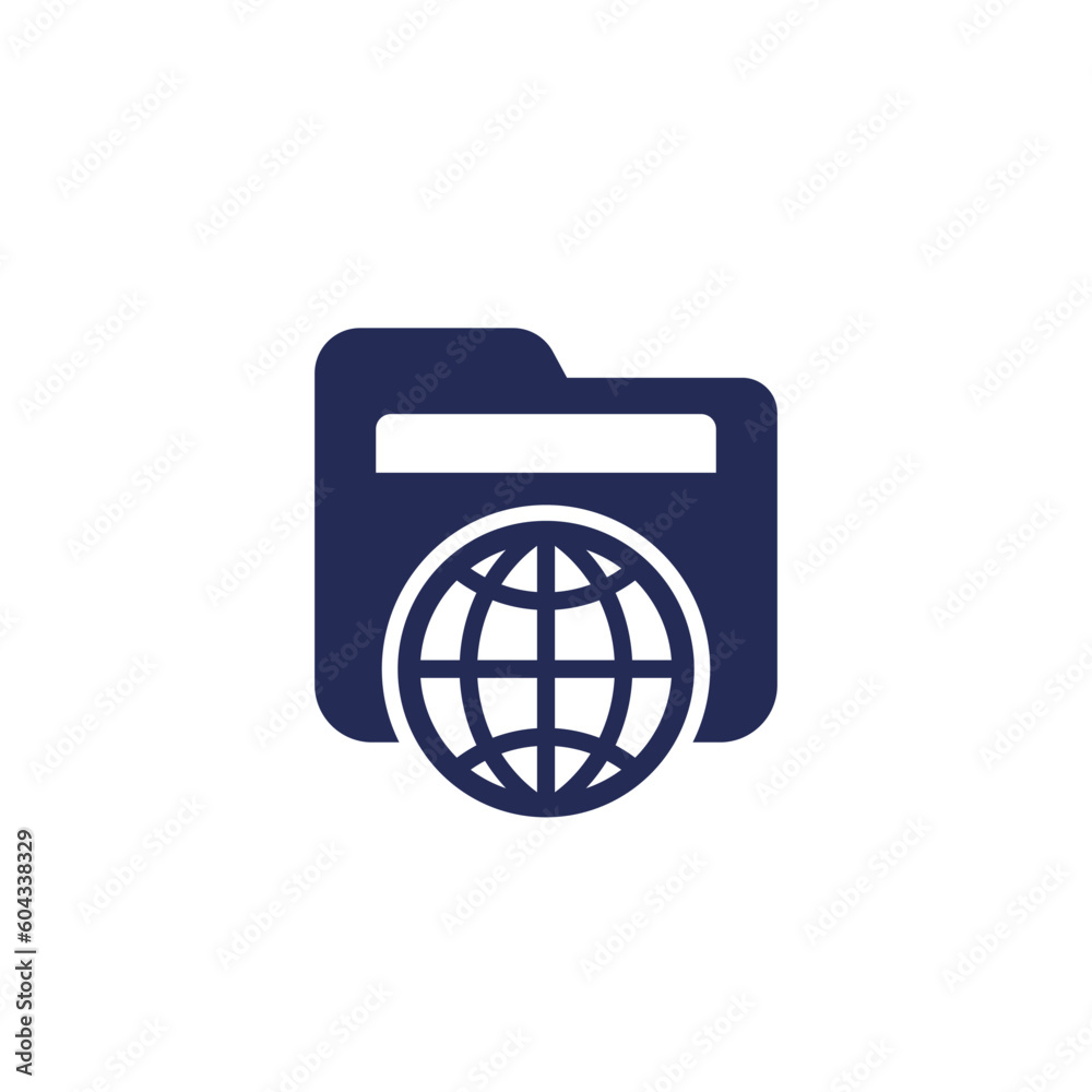 online folder icon or pictogram online folder icon or pictogram