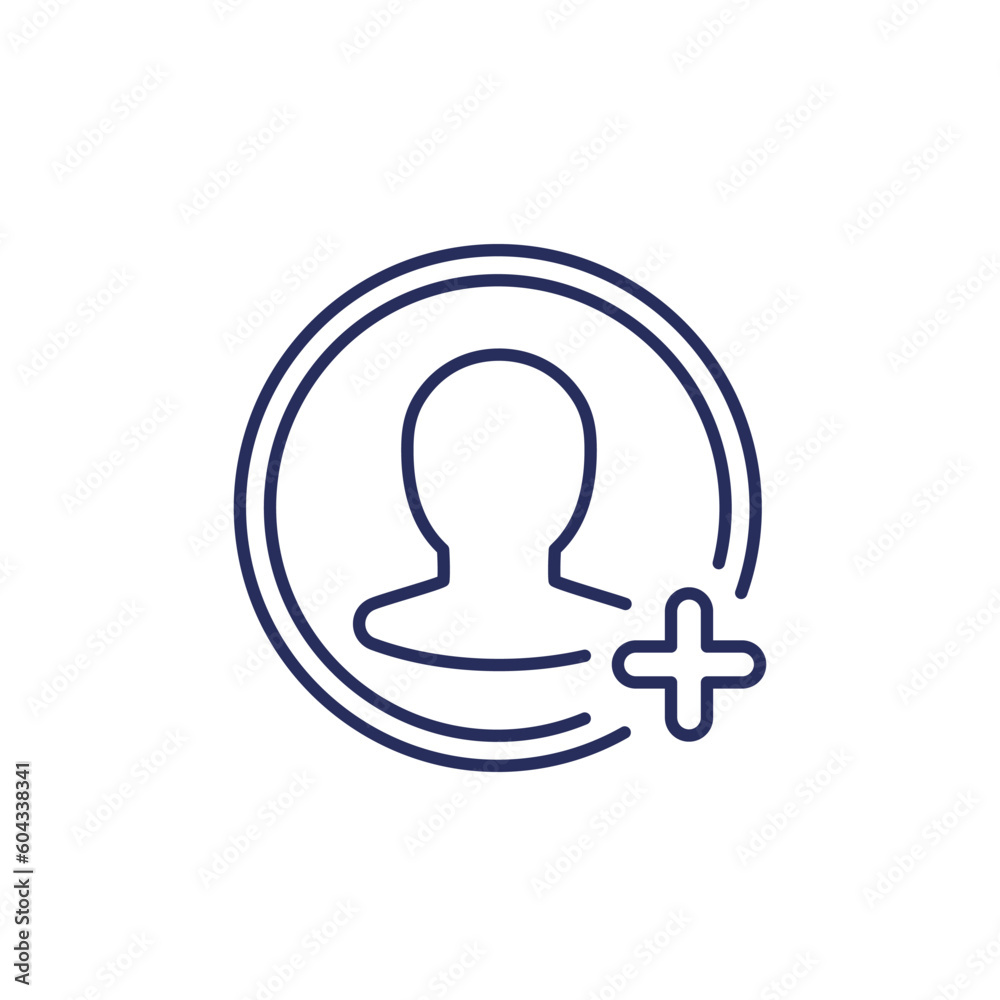 Referral line icon, refer a new user Referral line icon, refer a new user