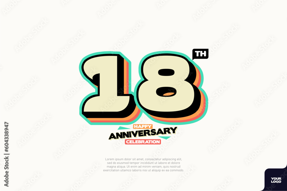 Number 18 logo icon design 18th birthday logo number anniversary 18 Number 18 logo icon design 18th birthday logo number anniversary 18