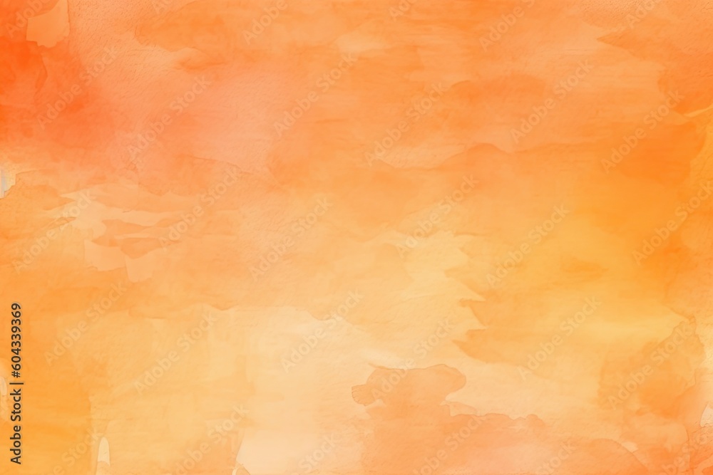 AI GENERATIVE, orange degradate watercolor pastel background