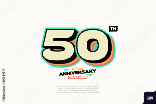 Number 50 logo icon design 50th birthday logo number anniversary 50