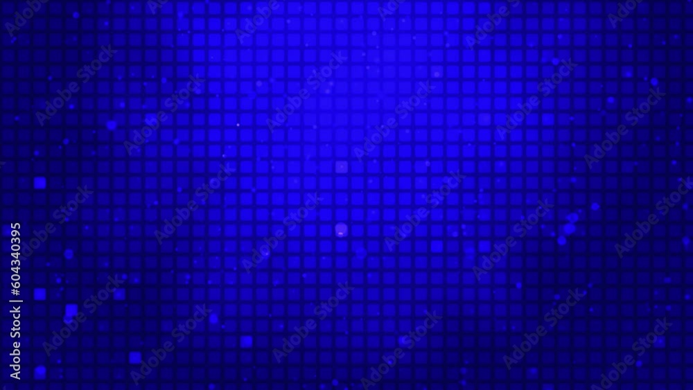 3D abstract digital technology animated blue light particles on blue gradient background. 3D abstract digital technology animated blue light particles on blue gradient background.
