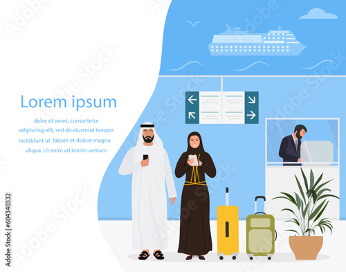 Muslim People Sea Port Cruise Ship Tourist Travel