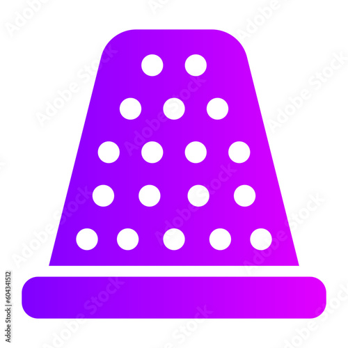 sewing thimble gradient icon