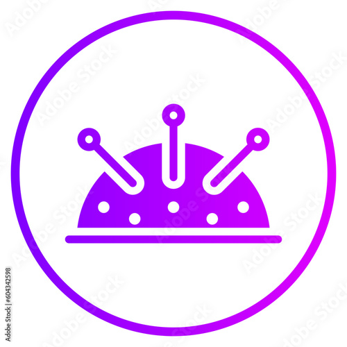 pincushion gradient icon