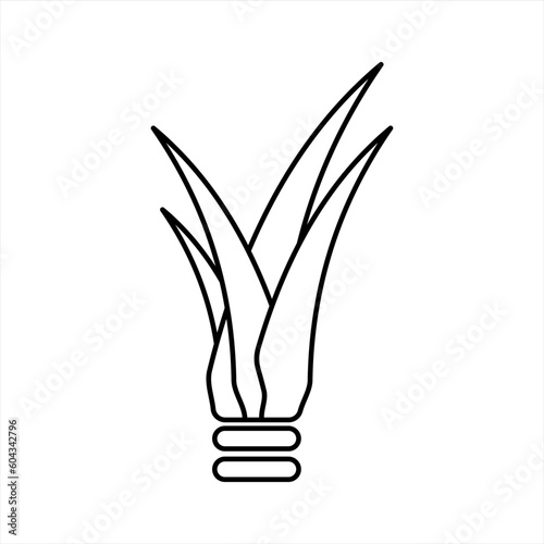 Aloevera icon,  aloevera logo, for shop beauty and icon product, vector illustration
