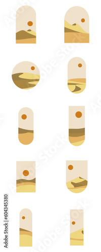 Aesthetic Art Wall Illustration Set Collection