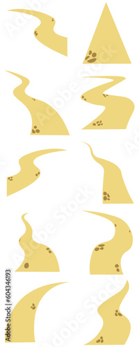 Ground Path Illustration Set Collection