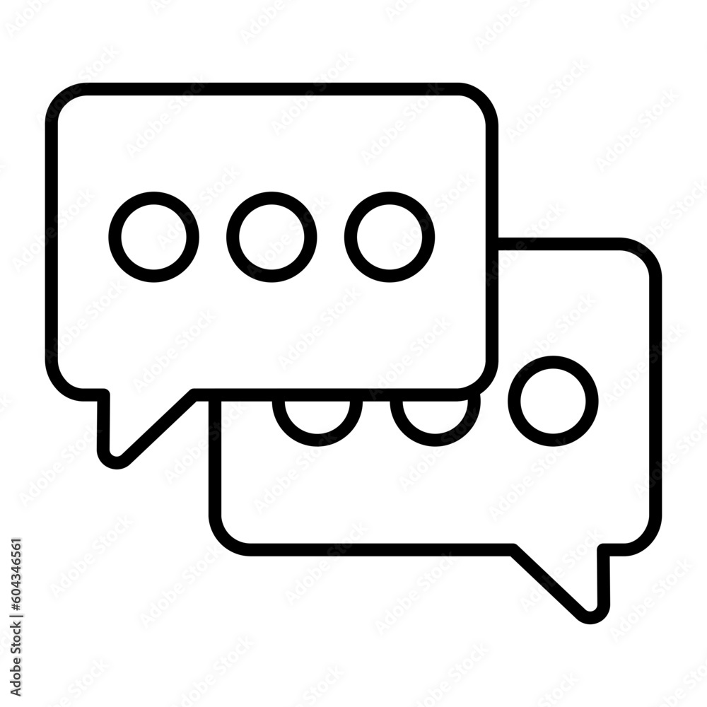 Chat Thin Line Icon Chat Thin Line Icon