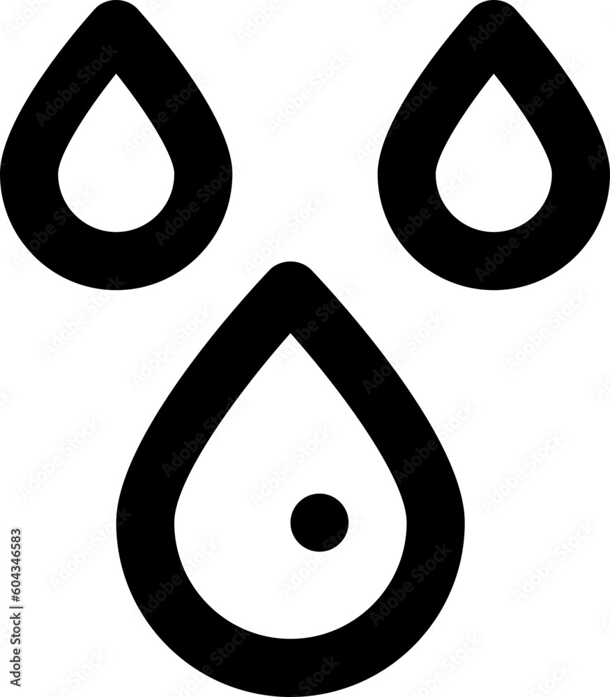 drop black outline icon