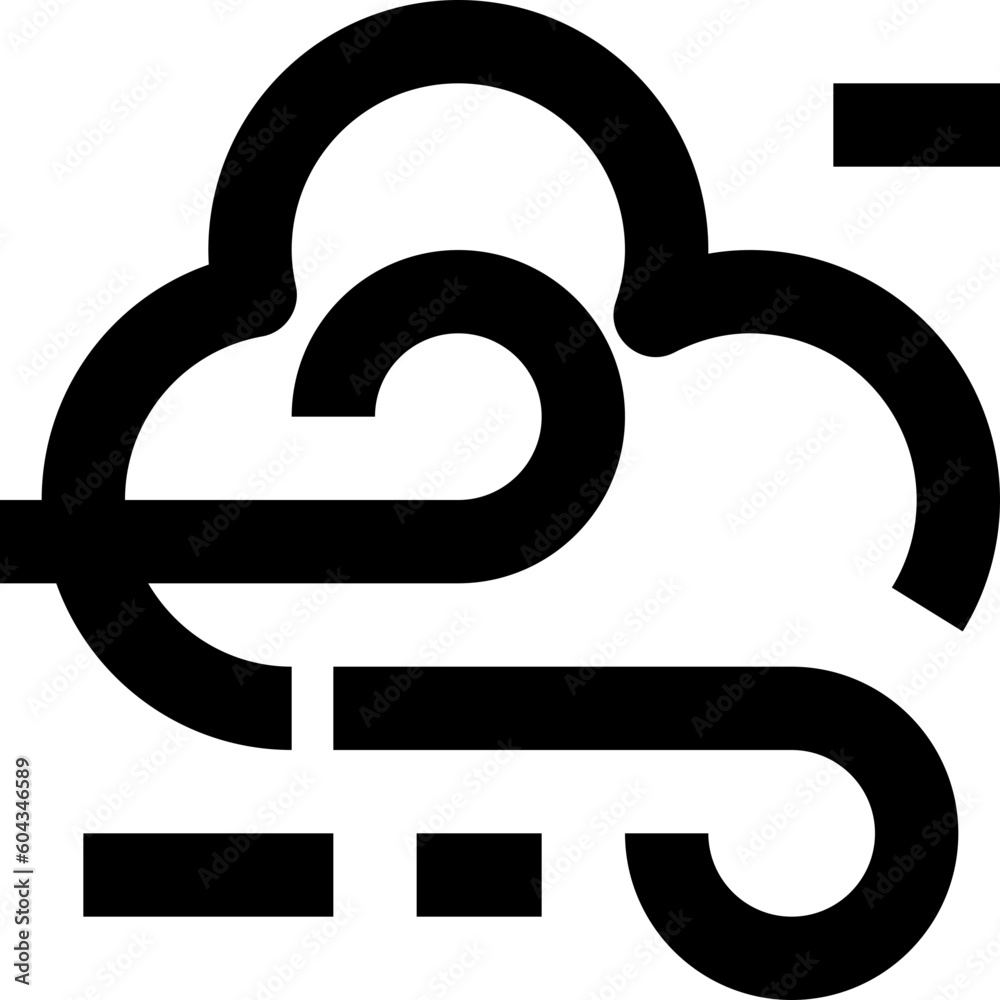 windy black outline icon windy black outline icon