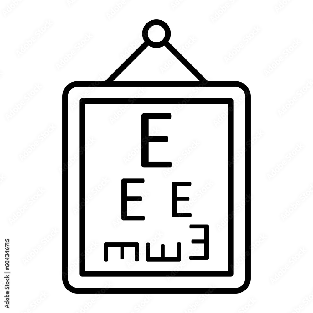 Eye Test Thin Line Icon Eye Test Thin Line Icon